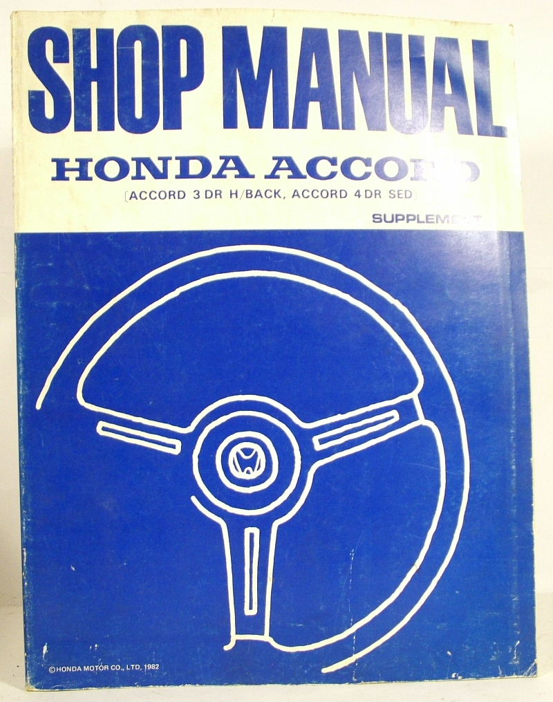 Honda Accord 1983 Shop Manual Supplement