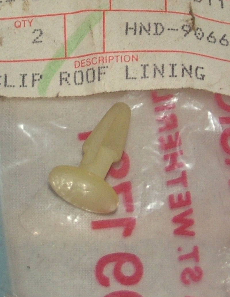Accord 1983-85 Civic 1984-87 Prelude 1979-82 Clip, Roof Lining - NOS